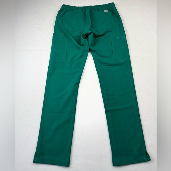 FIGS Kade Cargo Pants Hunter Green Gray Drawstring Womens Size XS Scrub Bottom - Picture 2 of 7